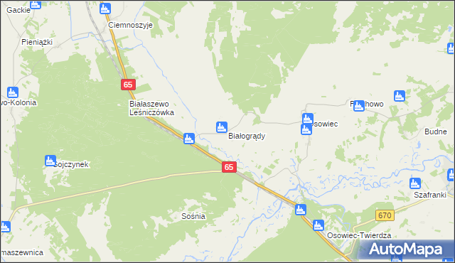 mapa Białogrądy, Białogrądy na mapie Targeo