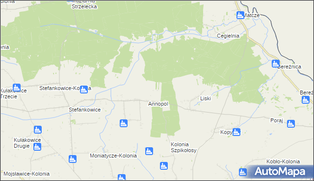 mapa Białoskóry gmina Hrubieszów, Białoskóry gmina Hrubieszów na mapie Targeo