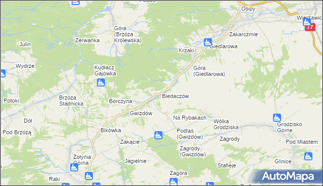 mapa Biedaczów, Biedaczów na mapie Targeo