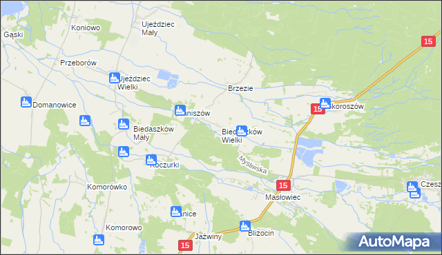 mapa Biedaszków Wielki, Biedaszków Wielki na mapie Targeo