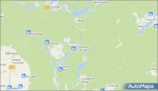 mapa Bielska Struga, Bielska Struga na mapie Targeo