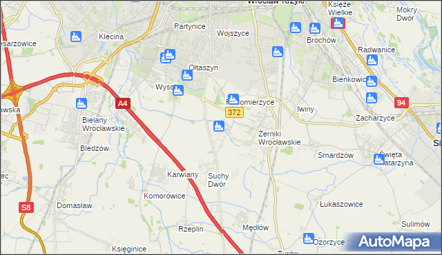 mapa Biestrzyków, Biestrzyków na mapie Targeo