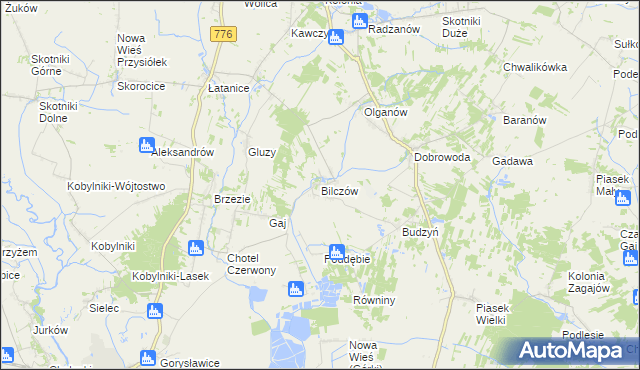 mapa Bilczów, Bilczów na mapie Targeo