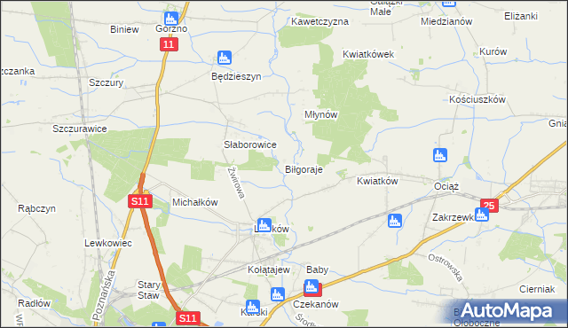 mapa Biłgoraje, Biłgoraje na mapie Targeo