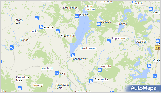 mapa Błaskowizna, Błaskowizna na mapie Targeo