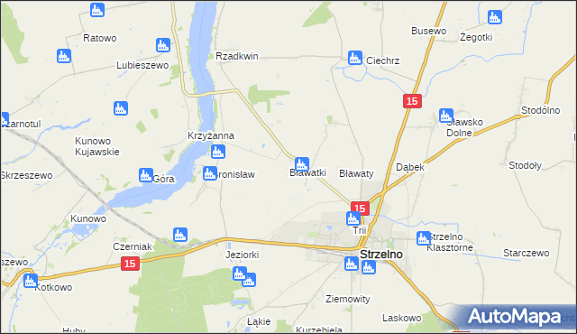 mapa Bławatki, Bławatki na mapie Targeo