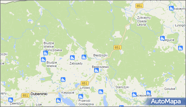 mapa Błędziszki, Błędziszki na mapie Targeo