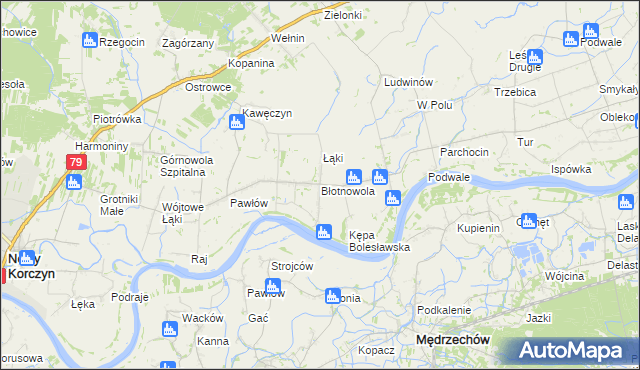 mapa Błotnowola, Błotnowola na mapie Targeo