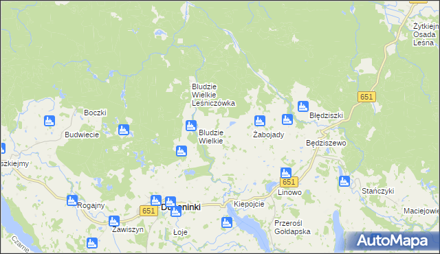 mapa Bludzie Małe, Bludzie Małe na mapie Targeo