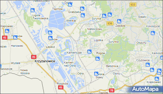 mapa Bluszczów, Bluszczów na mapie Targeo