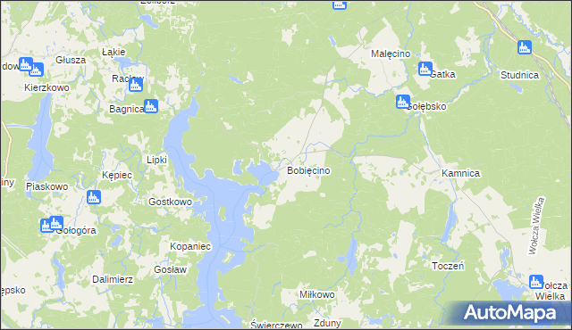 mapa Bobięcino, Bobięcino na mapie Targeo