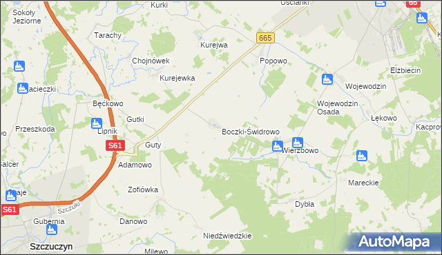 mapa Boczki-Świdrowo, Boczki-Świdrowo na mapie Targeo