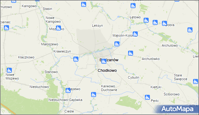 mapa Bodzanów powiat płocki, Bodzanów powiat płocki na mapie Targeo