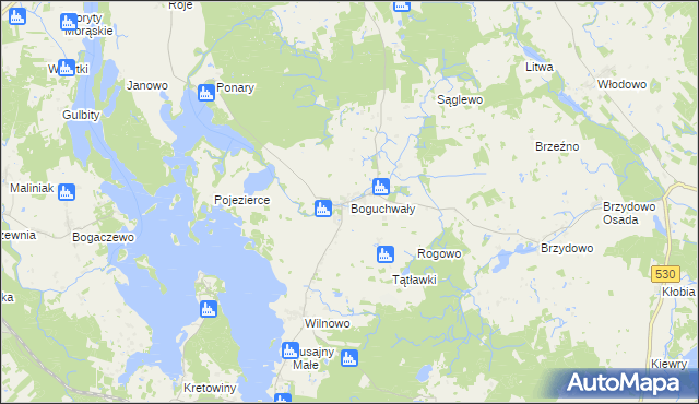 mapa Boguchwały, Boguchwały na mapie Targeo