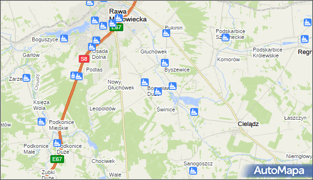 mapa Bogusławki Małe, Bogusławki Małe na mapie Targeo