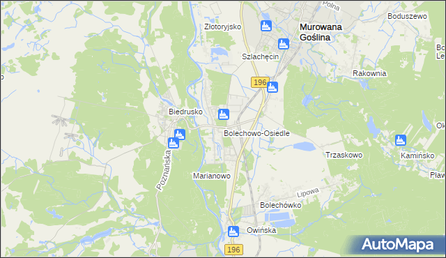 mapa Bolechowo-Osiedle, Bolechowo-Osiedle na mapie Targeo