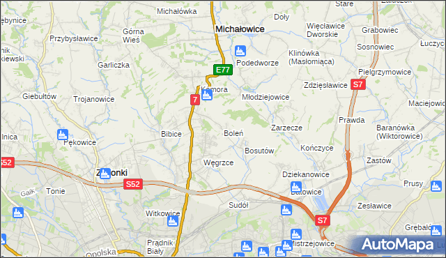 mapa Boleń, Boleń na mapie Targeo