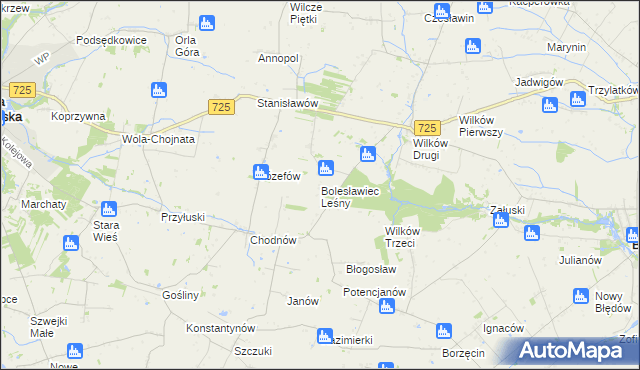 mapa Bolesławiec Leśny, Bolesławiec Leśny na mapie Targeo