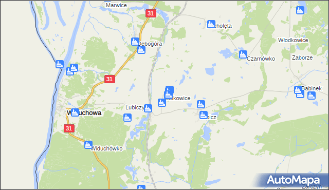 mapa Bolkowice gmina Widuchowa, Bolkowice gmina Widuchowa na mapie Targeo