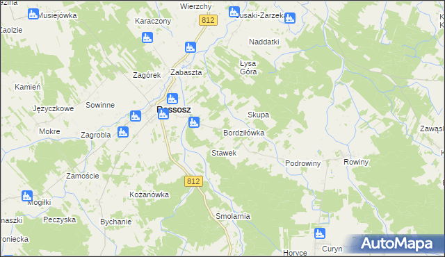 mapa Bordziłówka, Bordziłówka na mapie Targeo