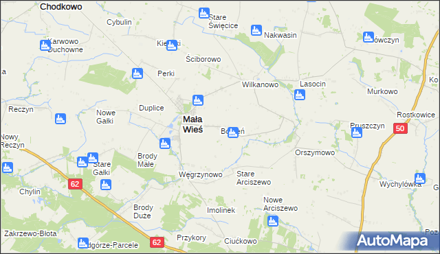 mapa Borzeń, Borzeń na mapie Targeo