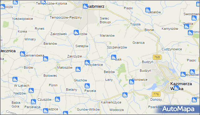 mapa Boszczynek, Boszczynek na mapie Targeo