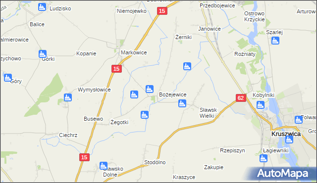 mapa Bożejewice gmina Strzelno, Bożejewice gmina Strzelno na mapie Targeo