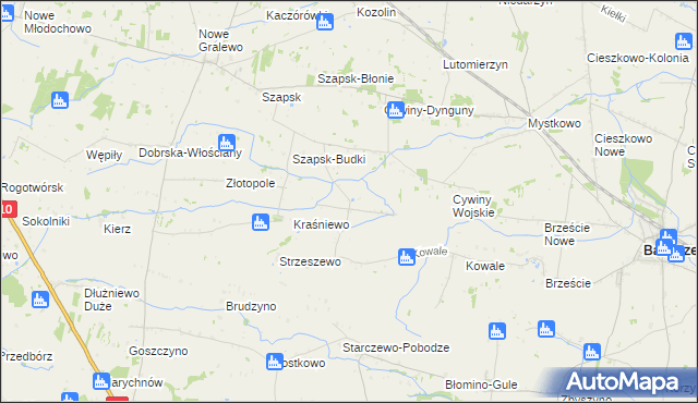 mapa Bożewo gmina Baboszewo, Bożewo gmina Baboszewo na mapie Targeo