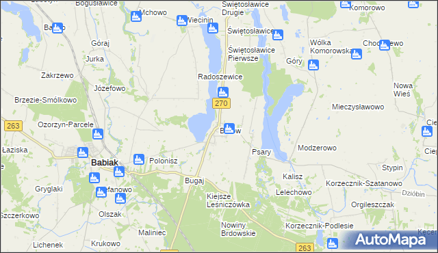 mapa Brdów, Brdów na mapie Targeo