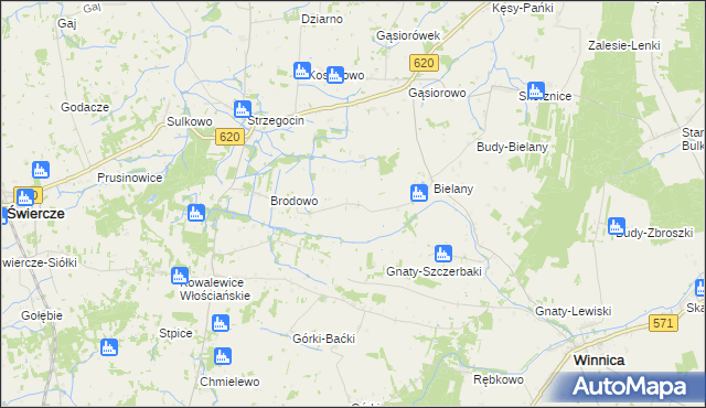 mapa Brodowo-Bąboły, Brodowo-Bąboły na mapie Targeo