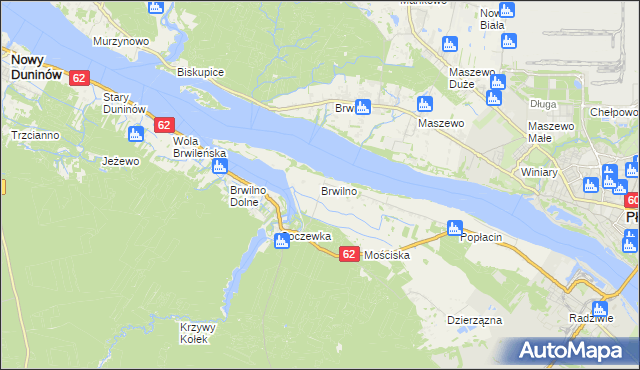 mapa Brwilno gmina Nowy Duninów, Brwilno gmina Nowy Duninów na mapie Targeo