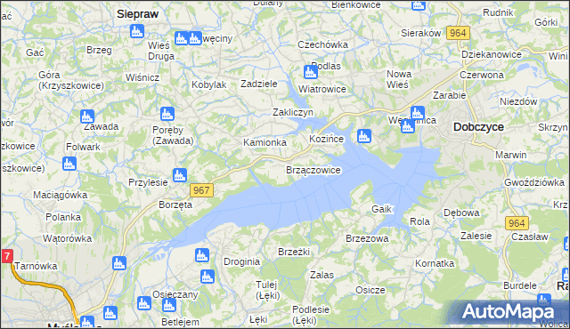 mapa Brzączowice, Brzączowice na mapie Targeo
