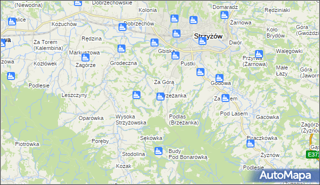 mapa Brzeżanka, Brzeżanka na mapie Targeo