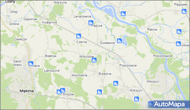 mapa Brzezinka Średzka, Brzezinka Średzka na mapie Targeo