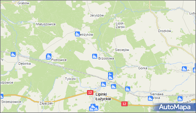 mapa Brzostowa, Brzostowa na mapie Targeo