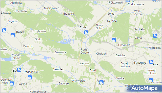 mapa Brzozówka gmina Tuczępy, Brzozówka gmina Tuczępy na mapie Targeo
