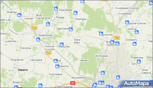 mapa Brzustówek, Brzustówek na mapie Targeo