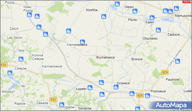 mapa Buchałowice, Buchałowice na mapie Targeo