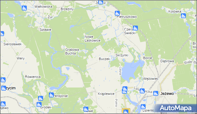 mapa Buczek gmina Jeżewo, Buczek gmina Jeżewo na mapie Targeo
