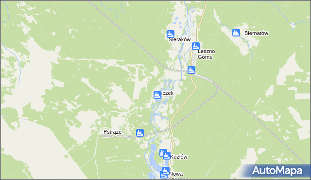 mapa Buczek gmina Szprotawa, Buczek gmina Szprotawa na mapie Targeo
