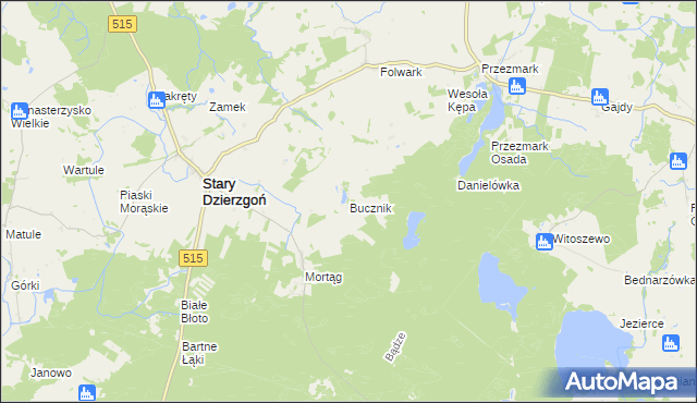 mapa Bucznik gmina Stary Dzierzgoń, Bucznik gmina Stary Dzierzgoń na mapie Targeo