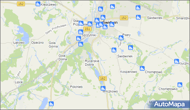 mapa Buczyna gmina Świdwin, Buczyna gmina Świdwin na mapie Targeo