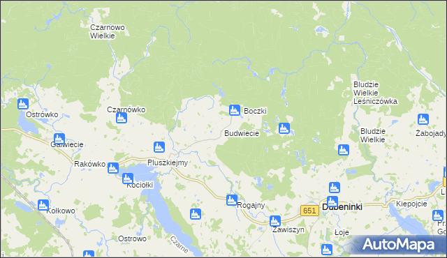 mapa Budwiecie, Budwiecie na mapie Targeo