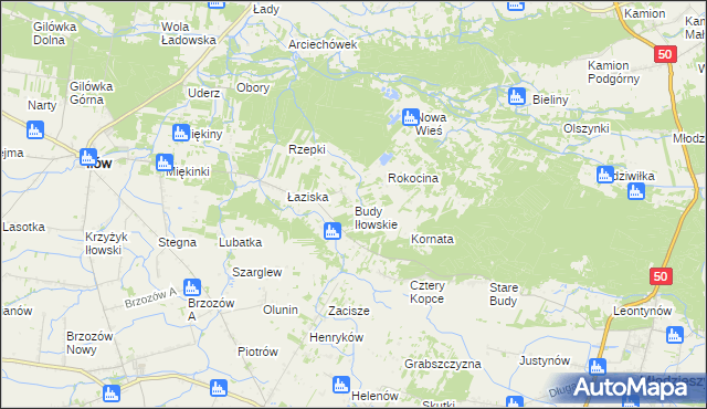 mapa Budy Iłowskie, Budy Iłowskie na mapie Targeo