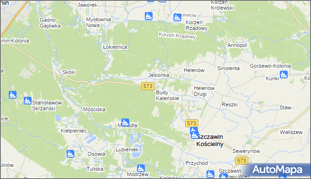 mapa Budy Kaleńskie, Budy Kaleńskie na mapie Targeo