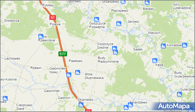 mapa Budy Radzymińskie, Budy Radzymińskie na mapie Targeo