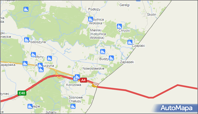 mapa Budzyń gmina Radymno, Budzyń gmina Radymno na mapie Targeo