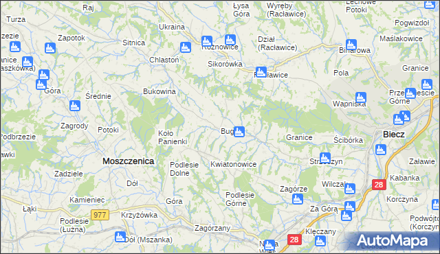 mapa Bugaj gmina Biecz, Bugaj gmina Biecz na mapie Targeo
