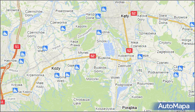 mapa Bujaków, Bujaków na mapie Targeo