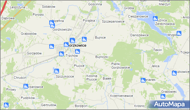 mapa Bujniczki, Bujniczki na mapie Targeo